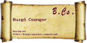 Buzgó Csongor névjegykártya